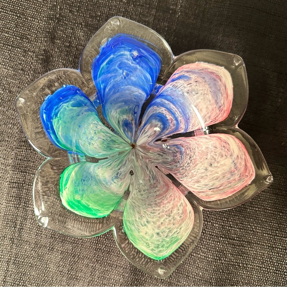 Vintage Murano Style Art Glass Votive Candle Holder Made In Italy